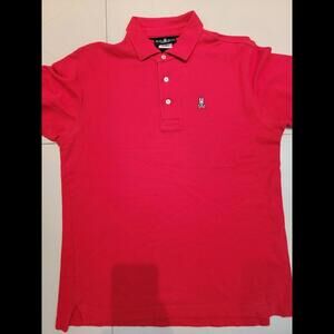 PSYCHO BUNNY NWT MEN'S CLASSIC POLO BRILLIANT RED